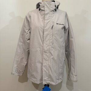COLUMBIA Mens Nordic Point Interchange Winter Jacket in light gray